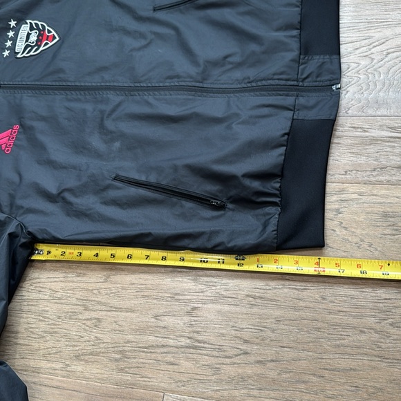 EUC Adidas MLS D.C. United Black Anthem Jacket Black/Red DP5020 Size Medium - Picture 5 of 9